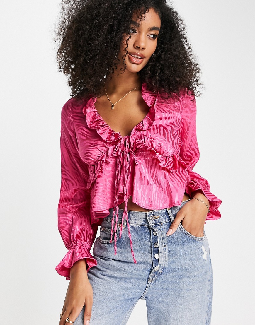 River Island Womens Blouse in Pink from Asos GOOFASH