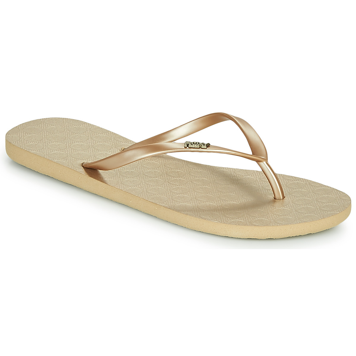 Roxy - Gold Flip Flops for Woman at Spartoo GOOFASH