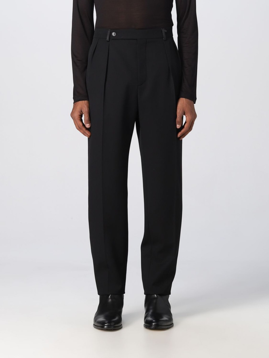 Saint Laurent - Mens Black Trousers by Giglio GOOFASH