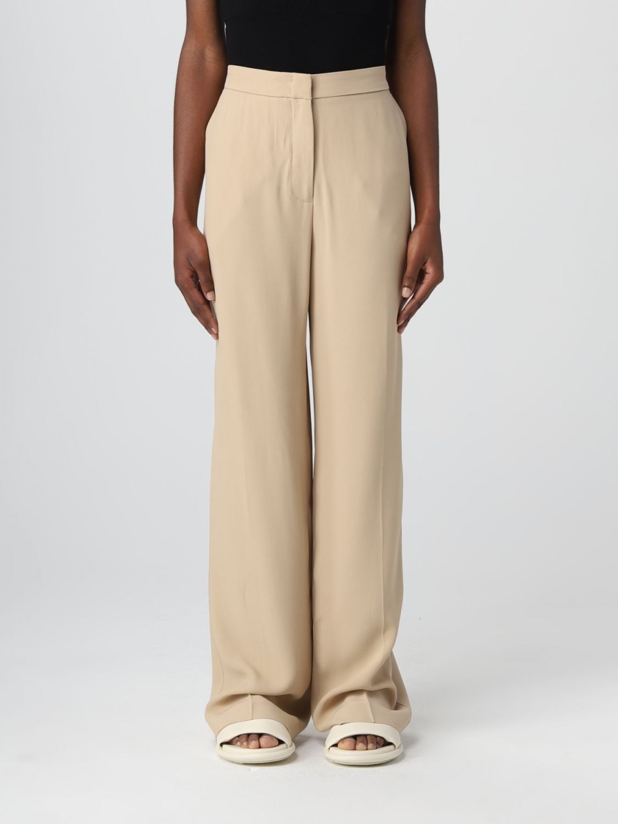 Sand Trousers for Woman by Giglio GOOFASH