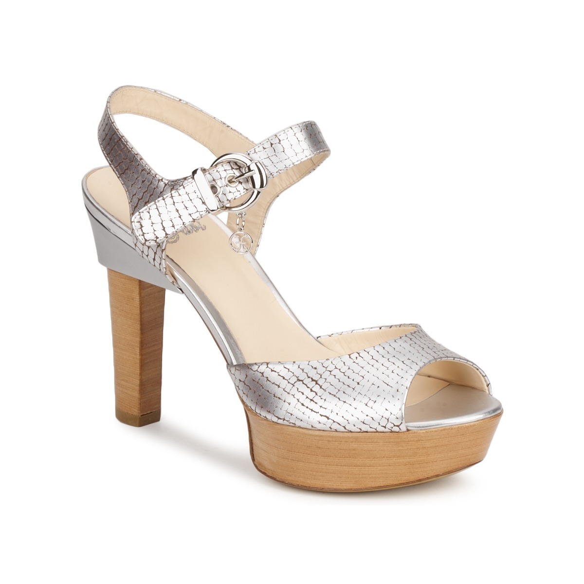 Sandals Silver Fabi Woman - Spartoo GOOFASH