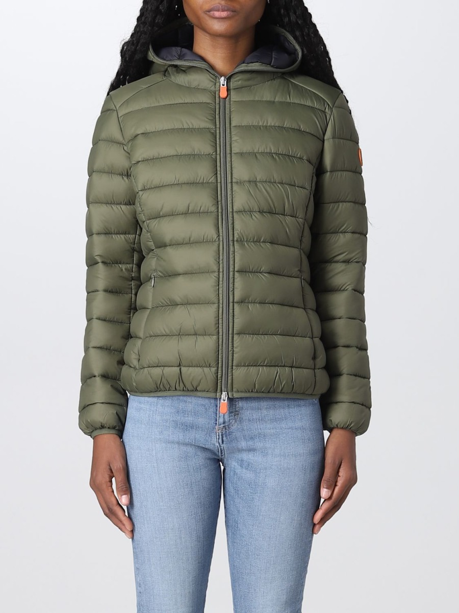 Save The Duck Ladies Jacket in Olive at Giglio GOOFASH