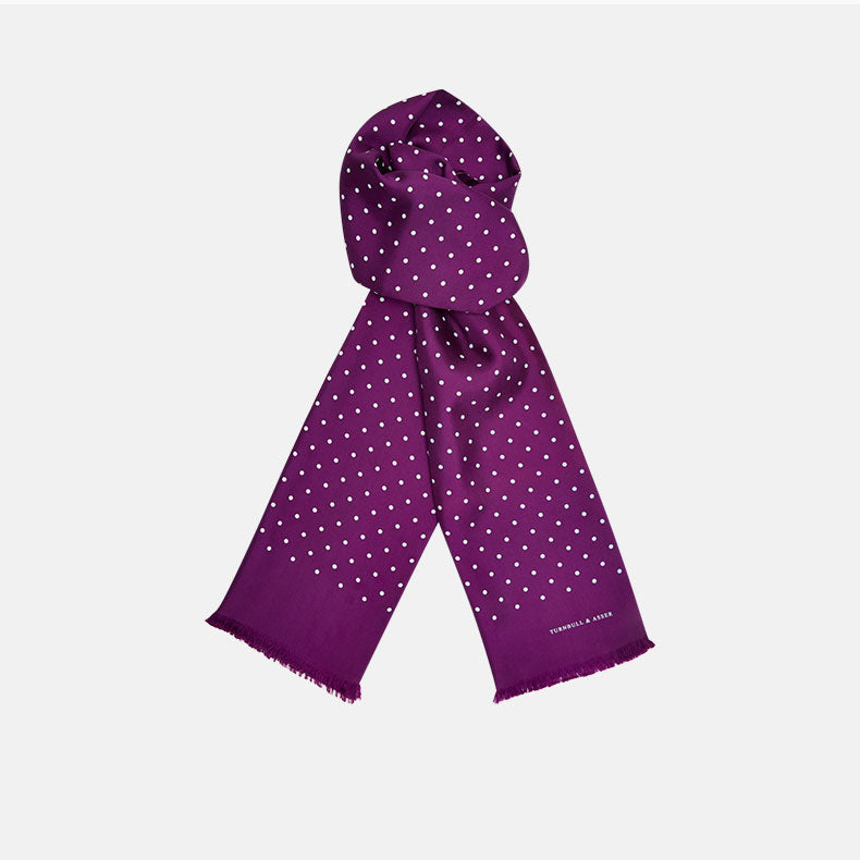 Scarf Purple from Turnbull And Asser GOOFASH