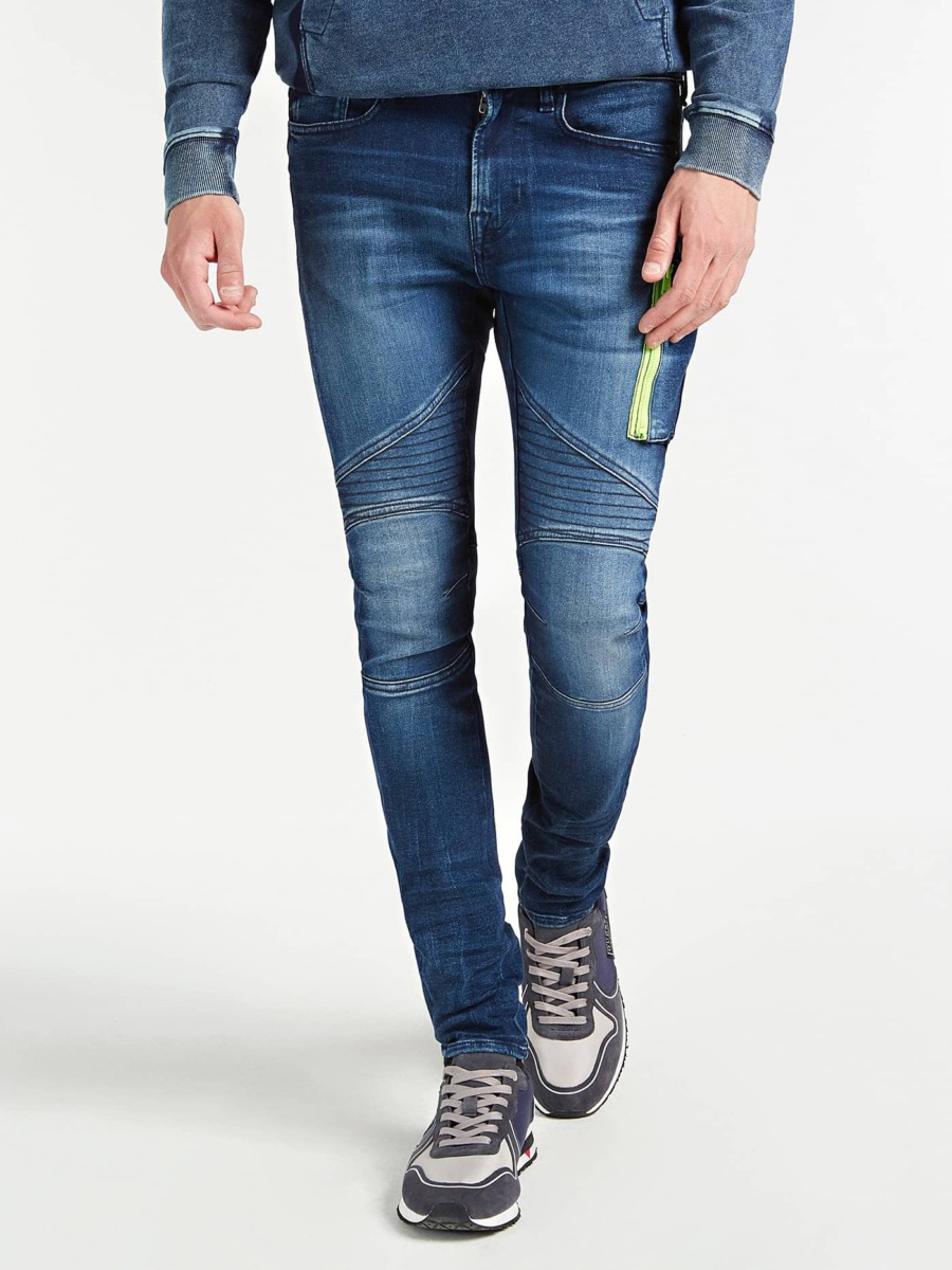 Skinny Jeans in Blue Guess GOOFASH