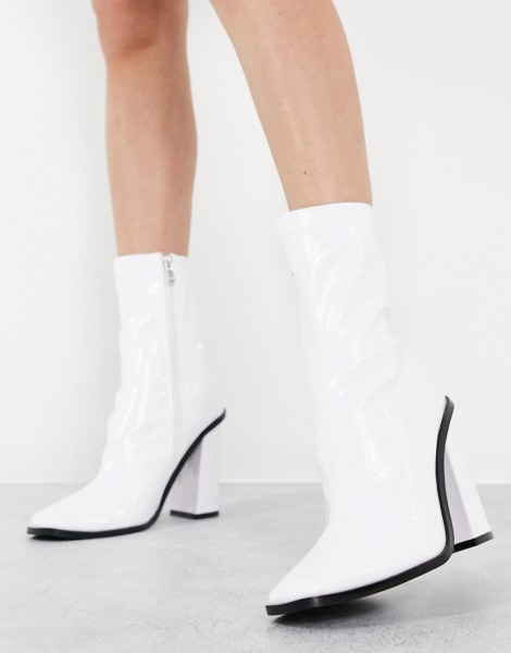 Sock Boots in White Asos Woman - Asos GOOFASH