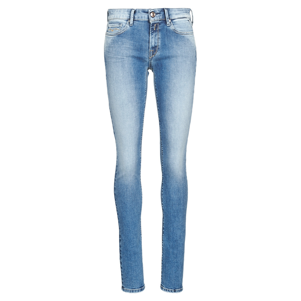 Spartoo Ladies Skinny Jeans in Blue by Replay GOOFASH