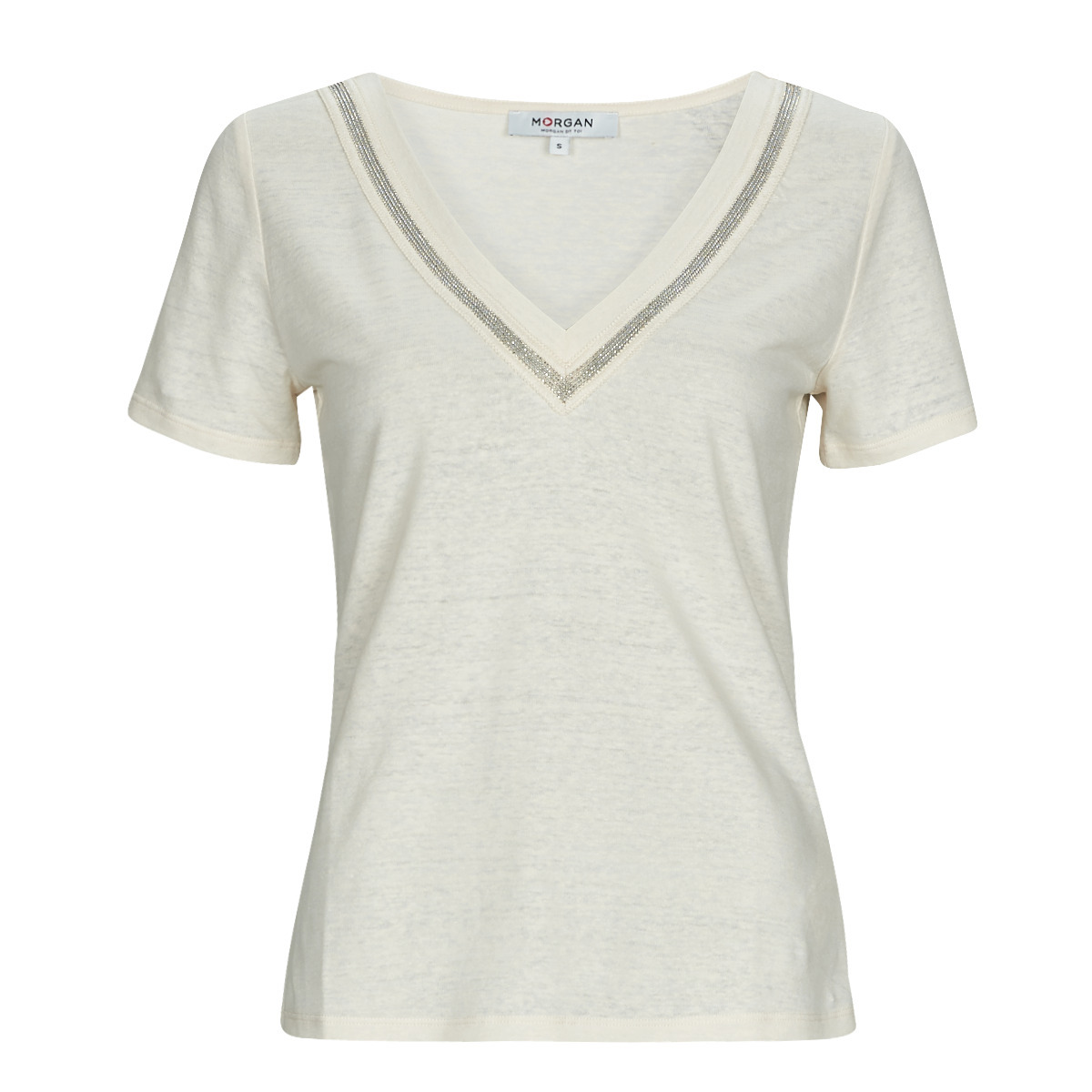 Spartoo - T-Shirt Beige for Woman from Morgan GOOFASH