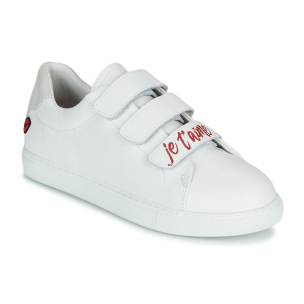 Spartoo - White Ladies Sneakers - Bons Baisers de Paname GOOFASH