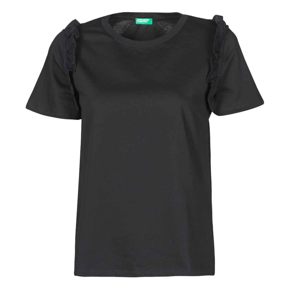Spartoo Women's T-Shirt Black Benetton GOOFASH