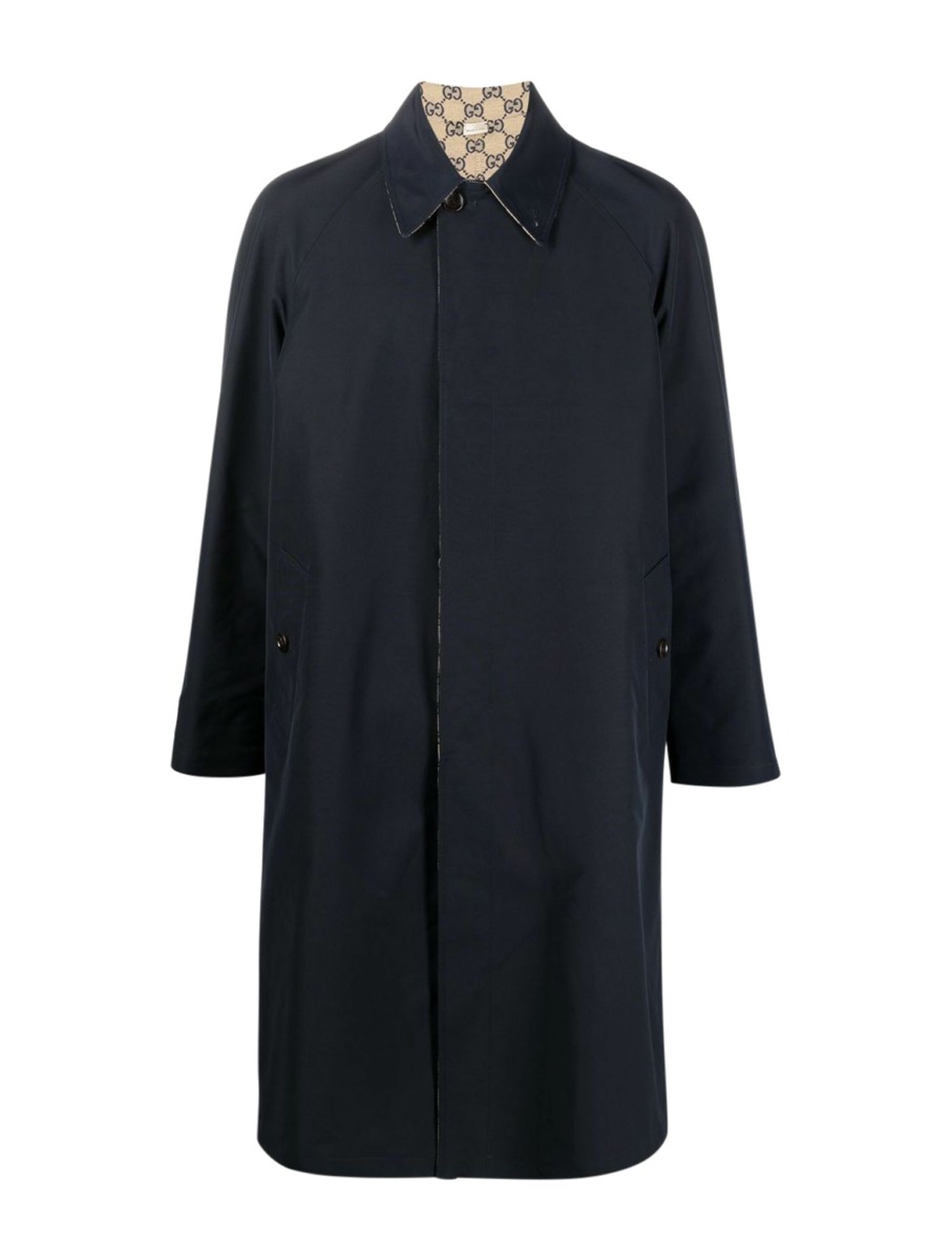 Suitnegozi Gents Coat in Blue from Gucci GOOFASH