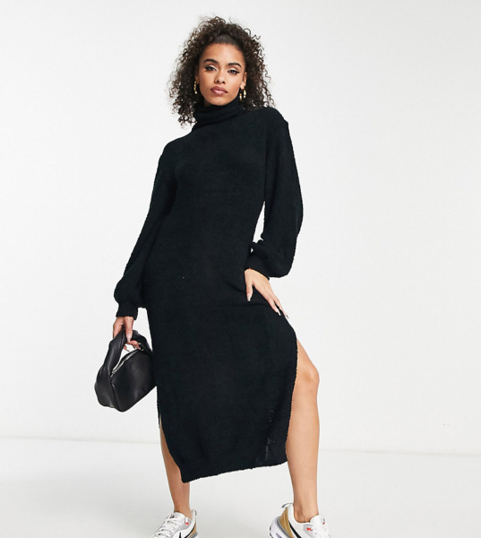 Sweater Dress in Black Asos - Missguided GOOFASH