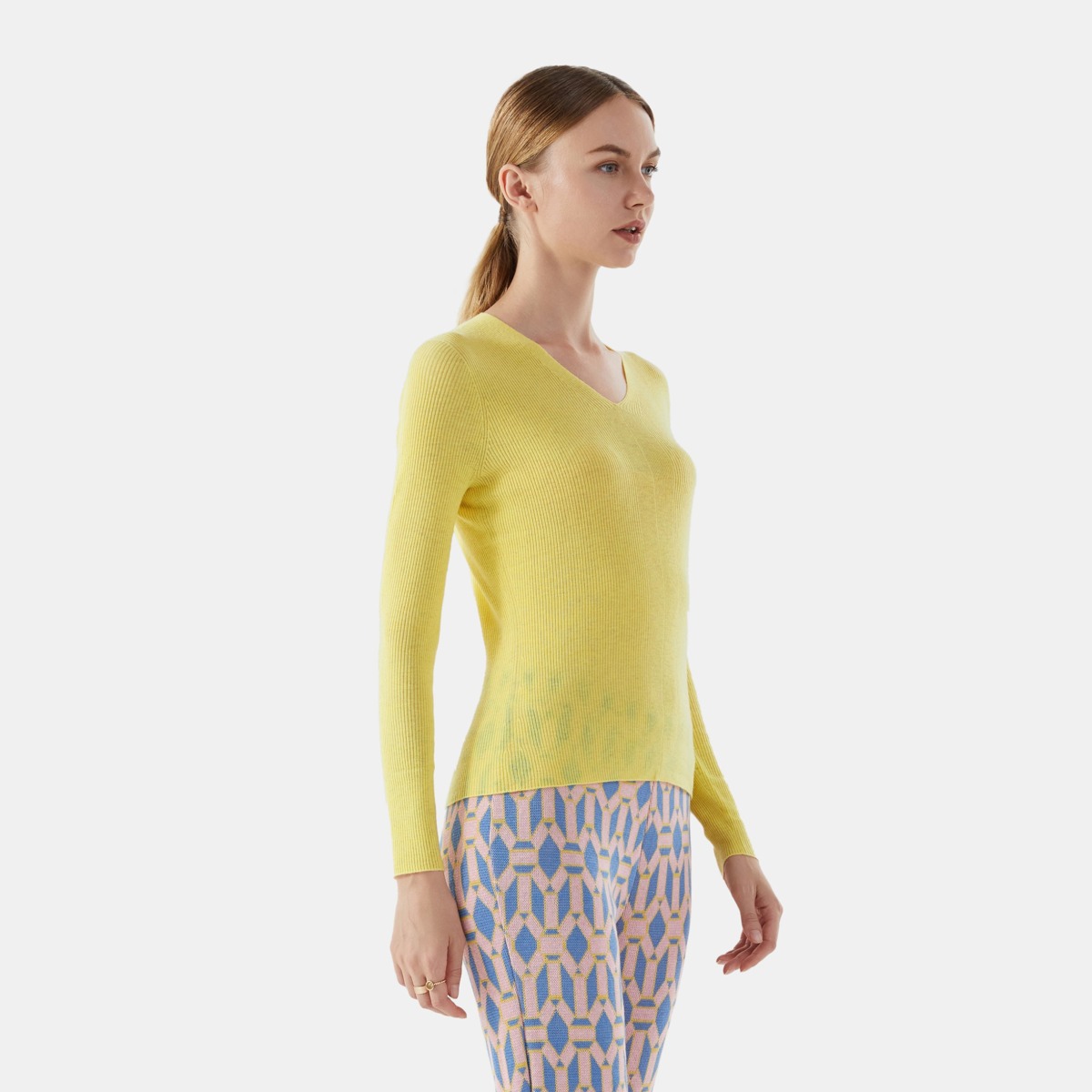 Sweater in Yellow - Woman - Vivaia GOOFASH