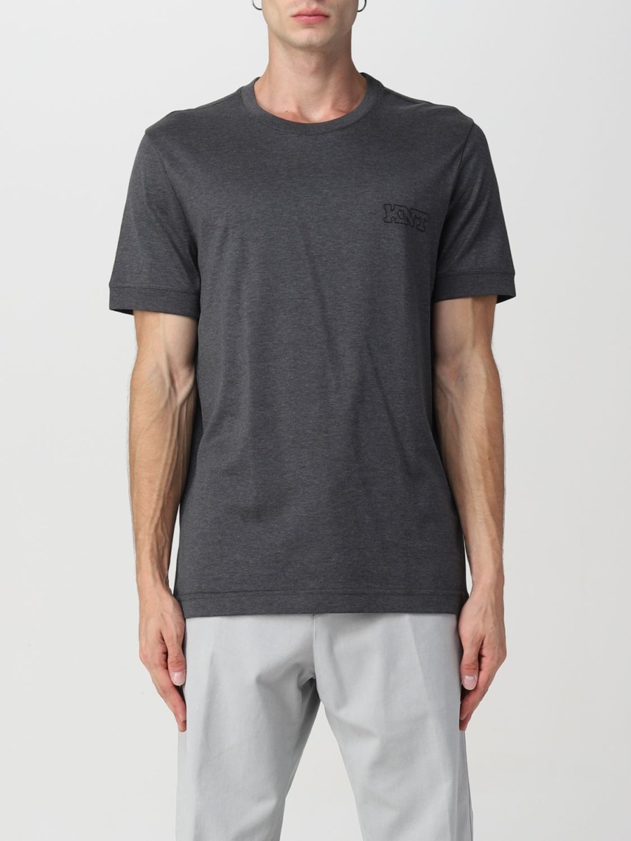 T-Shirt Grey - Kiton - Gent - Giglio GOOFASH