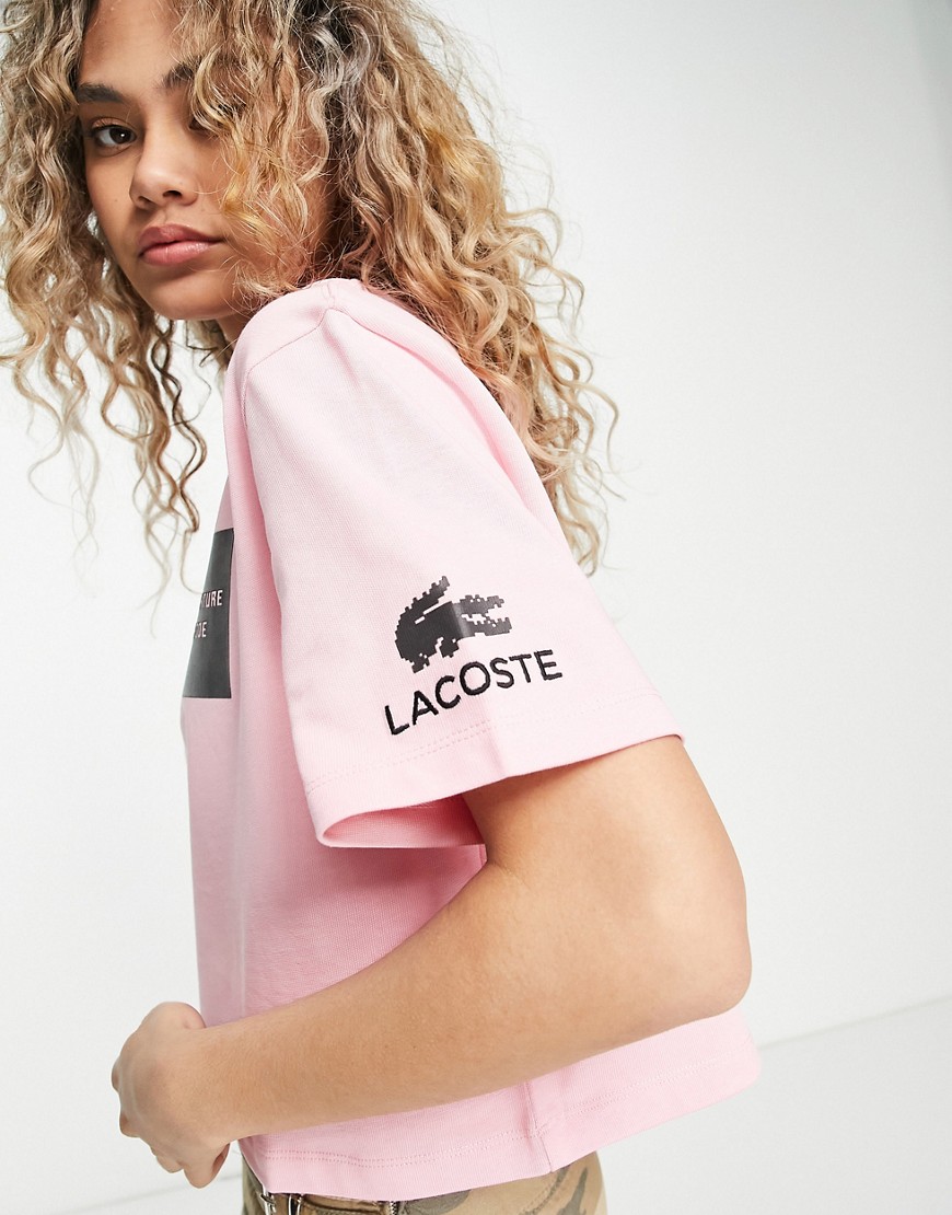 T-Shirt in Pink Lacoste - Asos GOOFASH