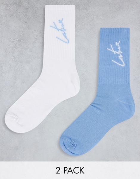 The Couture Club Woman Socks in Blue from Asos GOOFASH
