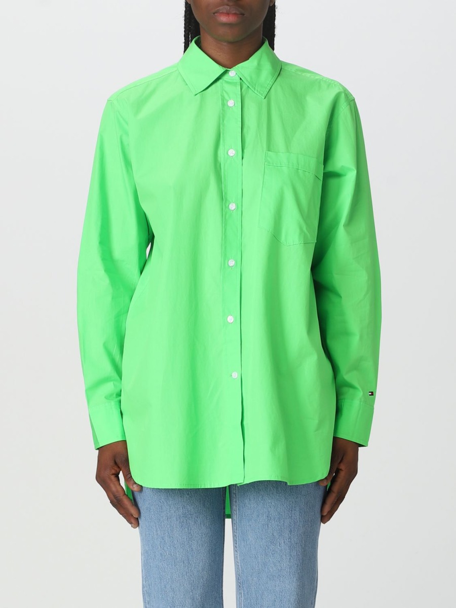 Tommy Hilfiger Womens Shirt Green Giglio GOOFASH