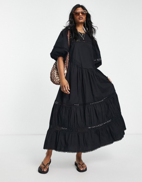 Topshop Maxi Dress in Black for Women by Asos GOOFASH