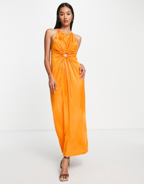 Topshop - Orange Slip Dress for Women at Asos GOOFASH