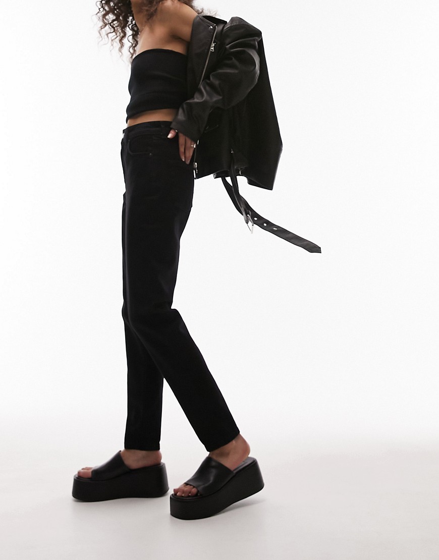Topshop Womens Black Mom Jeans from Asos GOOFASH