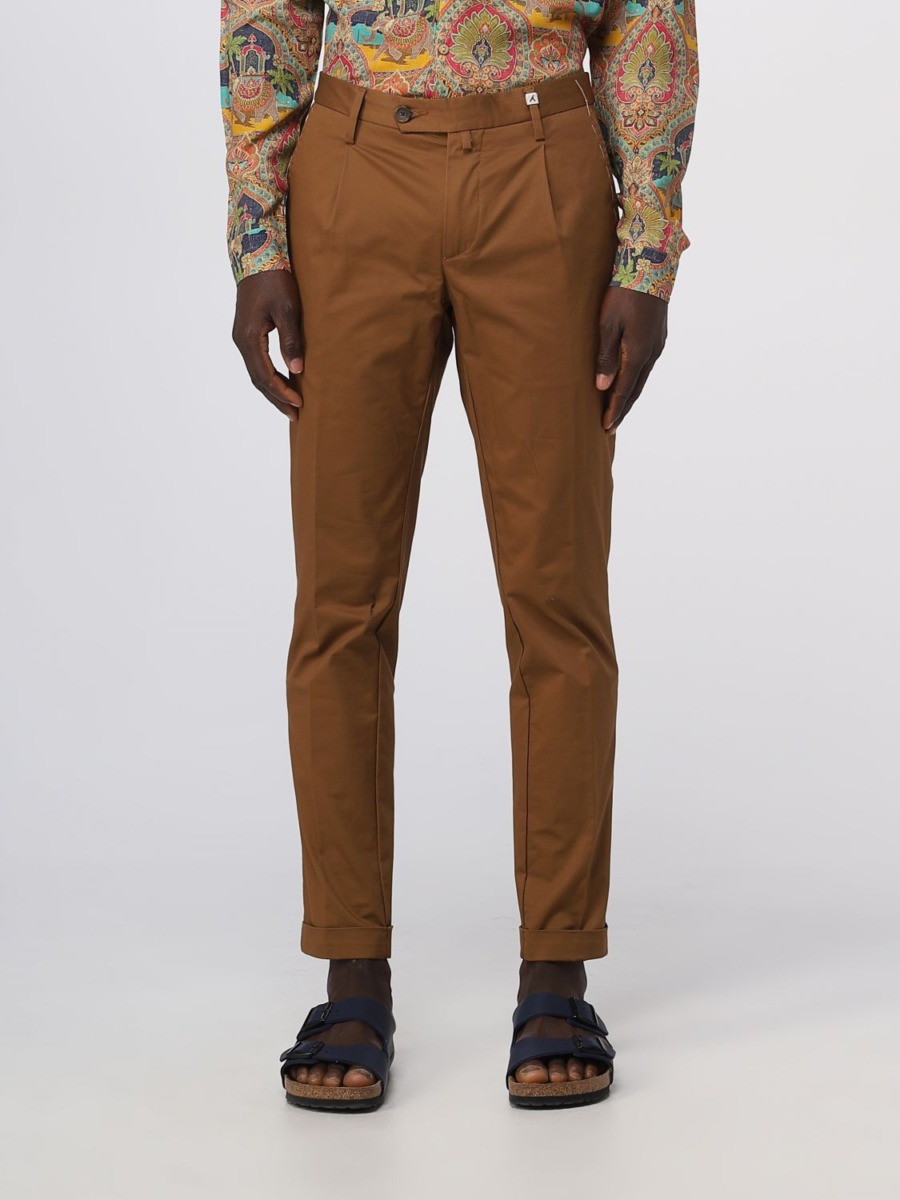 Trousers Brown Myths Man - Giglio GOOFASH