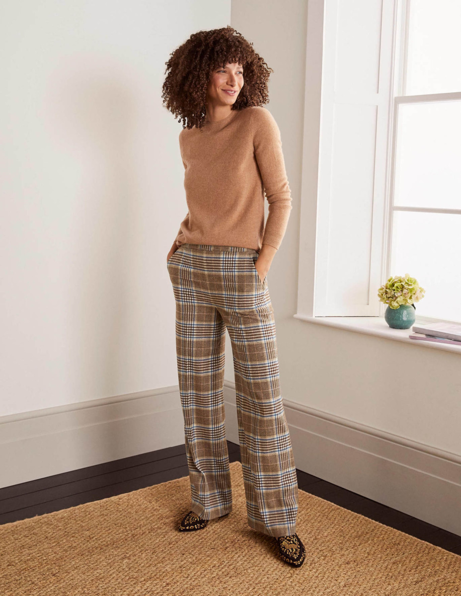 Trousers Checked Boden GOOFASH
