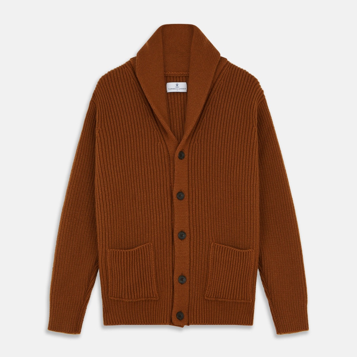 Turnbull And Asser - Gents Cardigan in Brown by Turnbull & Asser GOOFASH