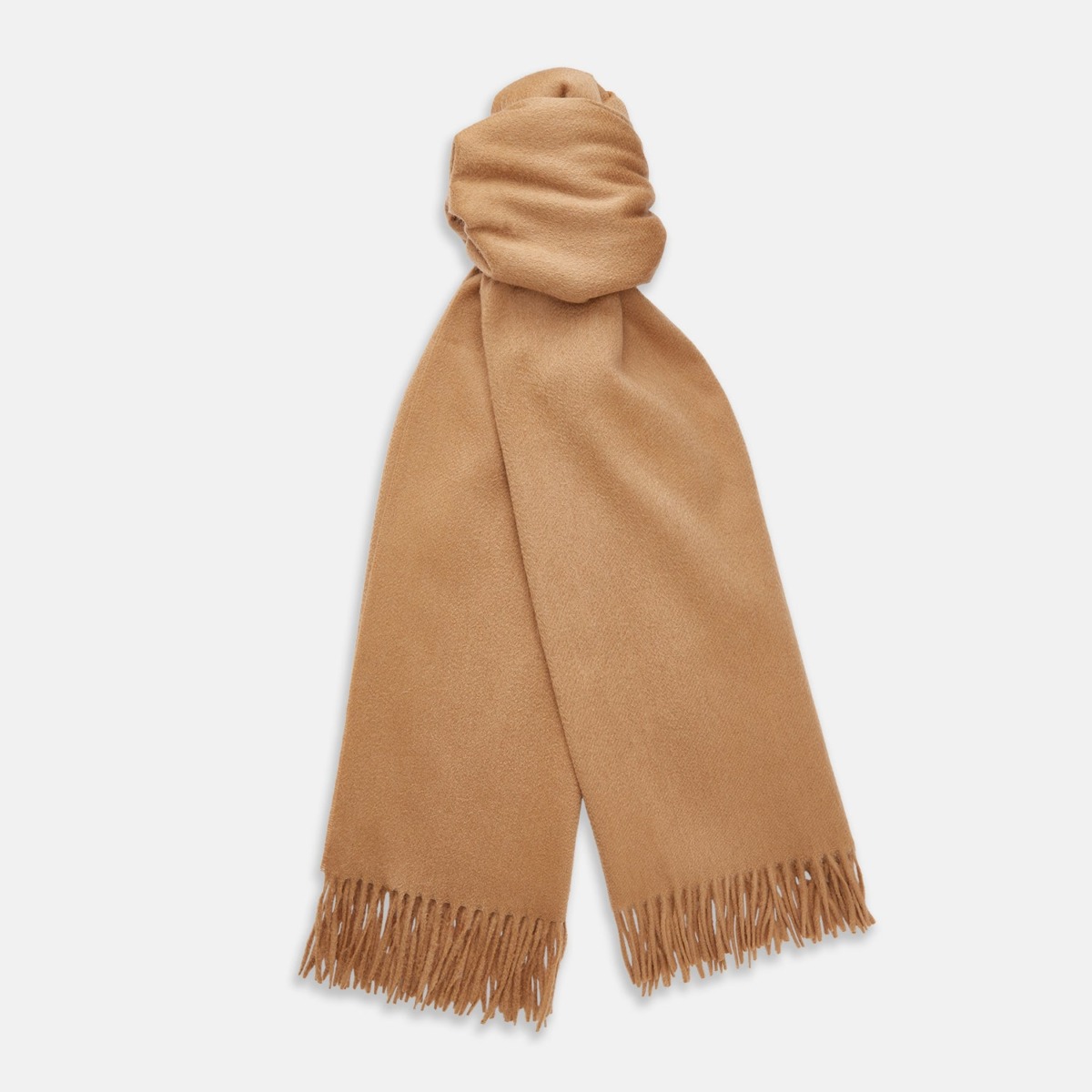 Turnbull And Asser Mens Scarf Camel GOOFASH