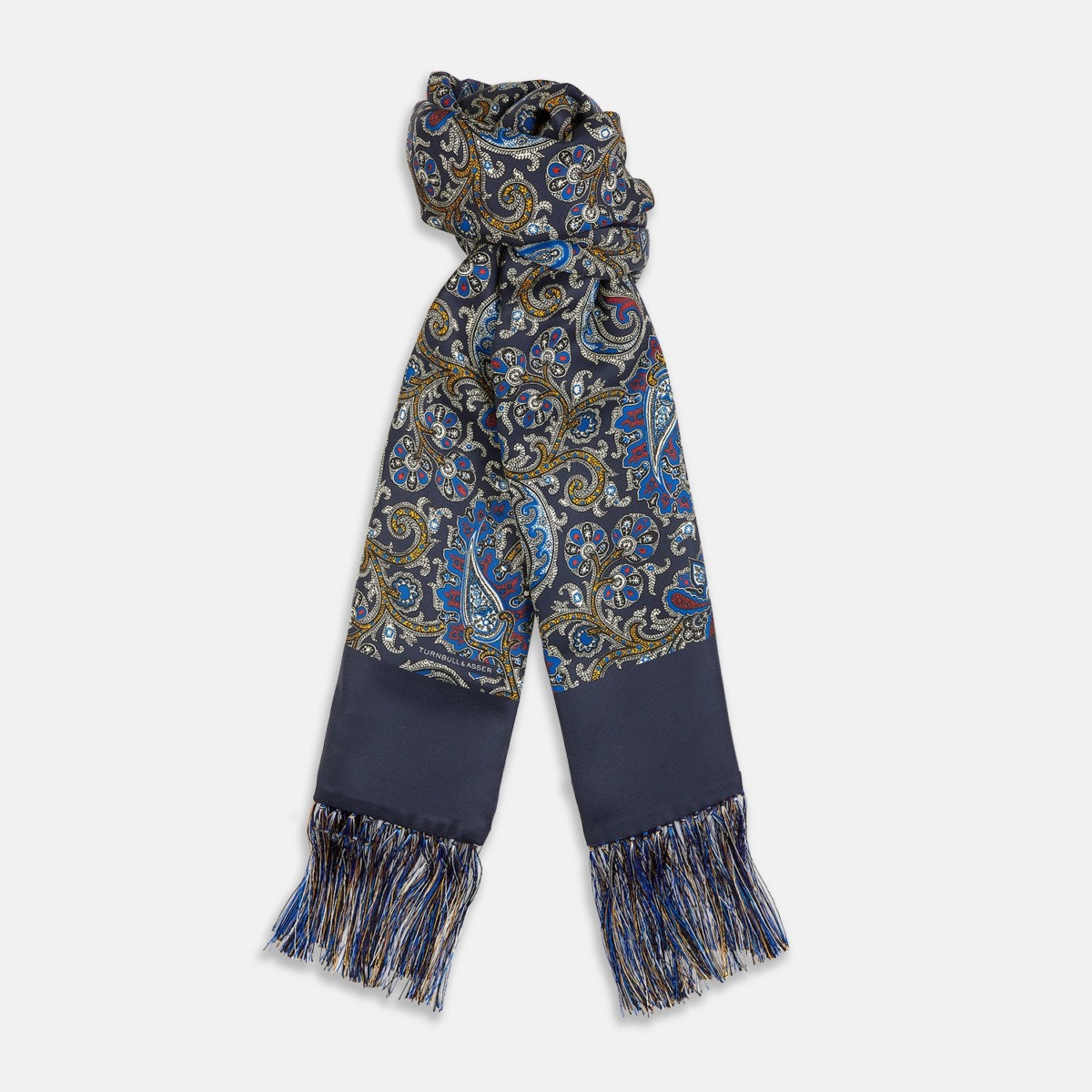 Turnbull & Asser Blue Scarf from Turnbull And Asser GOOFASH