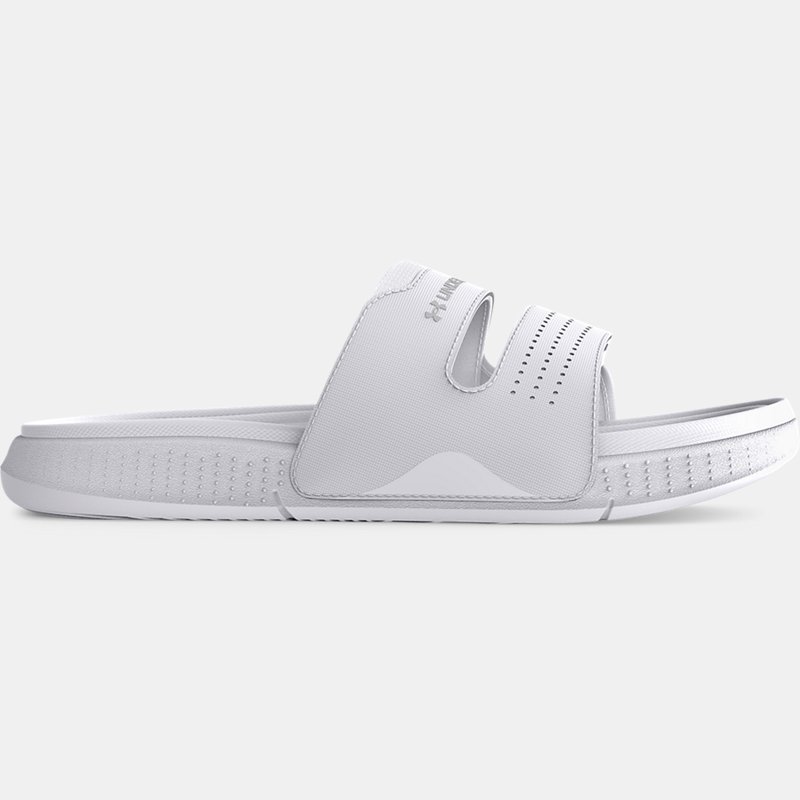 Under Armour - Lady Sliders in White GOOFASH