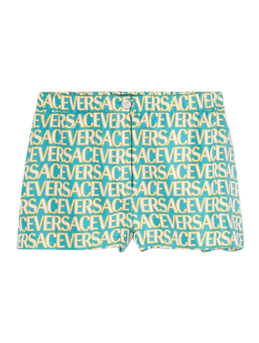 Versace Shorts Blue by Suitnegozi GOOFASH