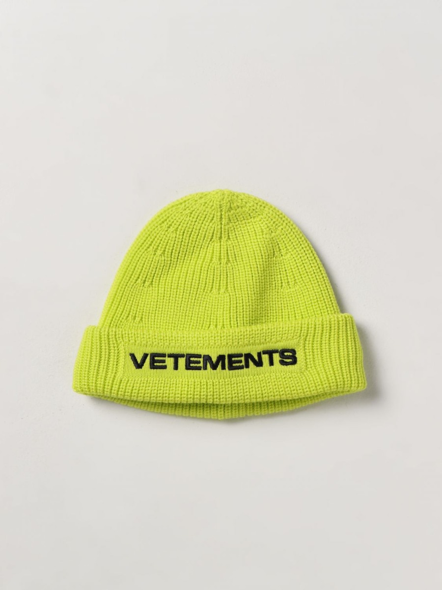 Vetements - Hat in Yellow for Men by Giglio GOOFASH