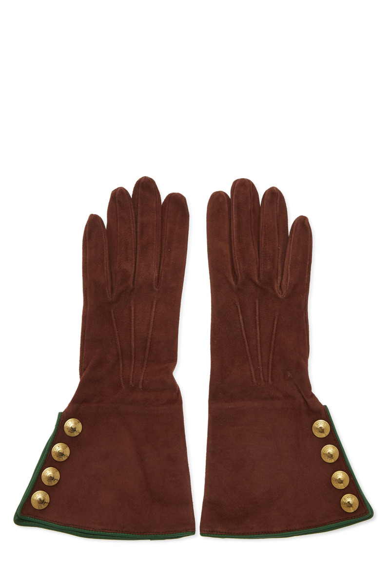 WGACA Woman Brown Gloves from Hermes GOOFASH