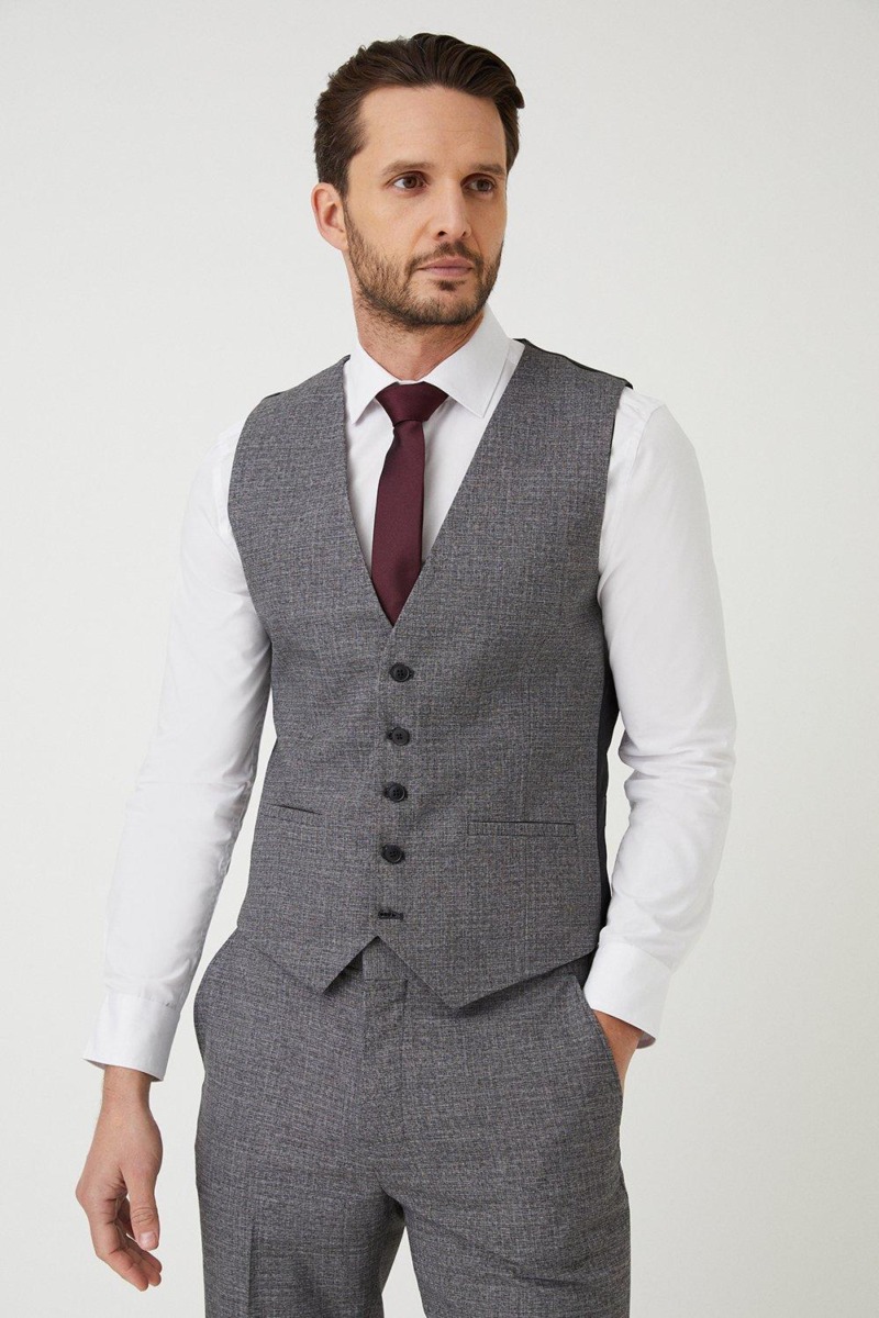 Waistcoat Grey for Man at Burton GOOFASH