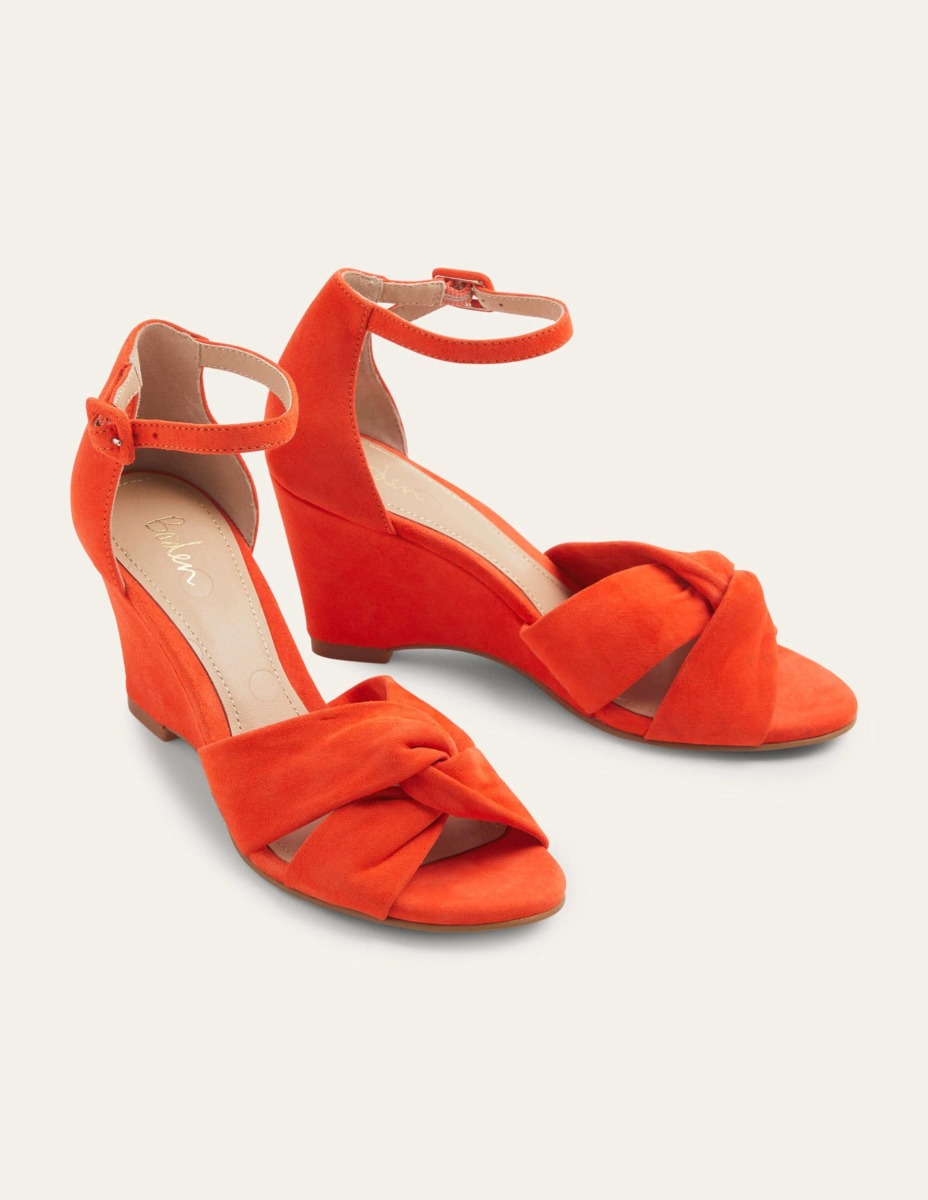 Wedge Sandals Red for Women by Boden GOOFASH