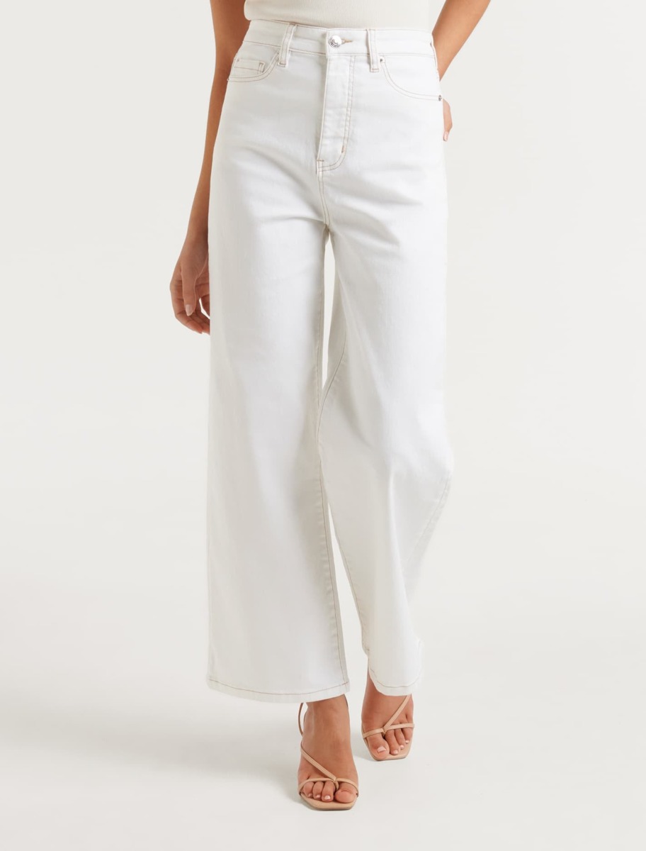 White Lady Wide Leg Jeans Ever New GOOFASH