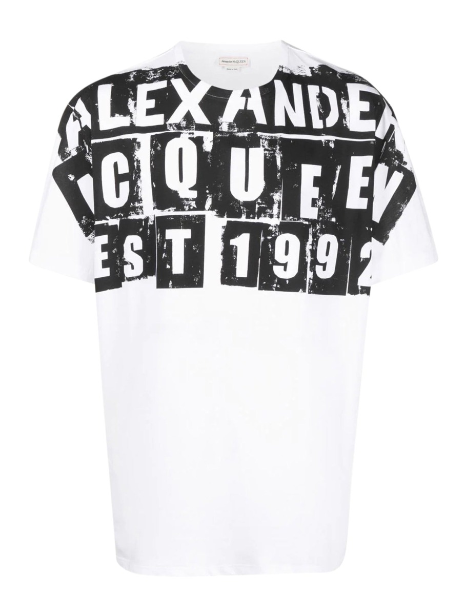 White T-Shirt - Alexander Mcqueen Man - Suitnegozi GOOFASH