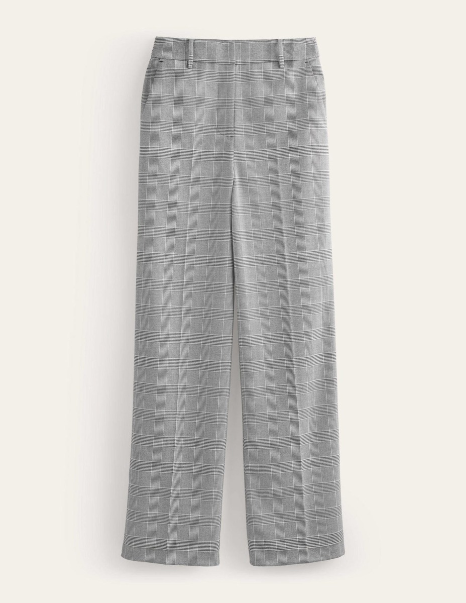 Wide Leg Trousers Checked Lady - Boden GOOFASH