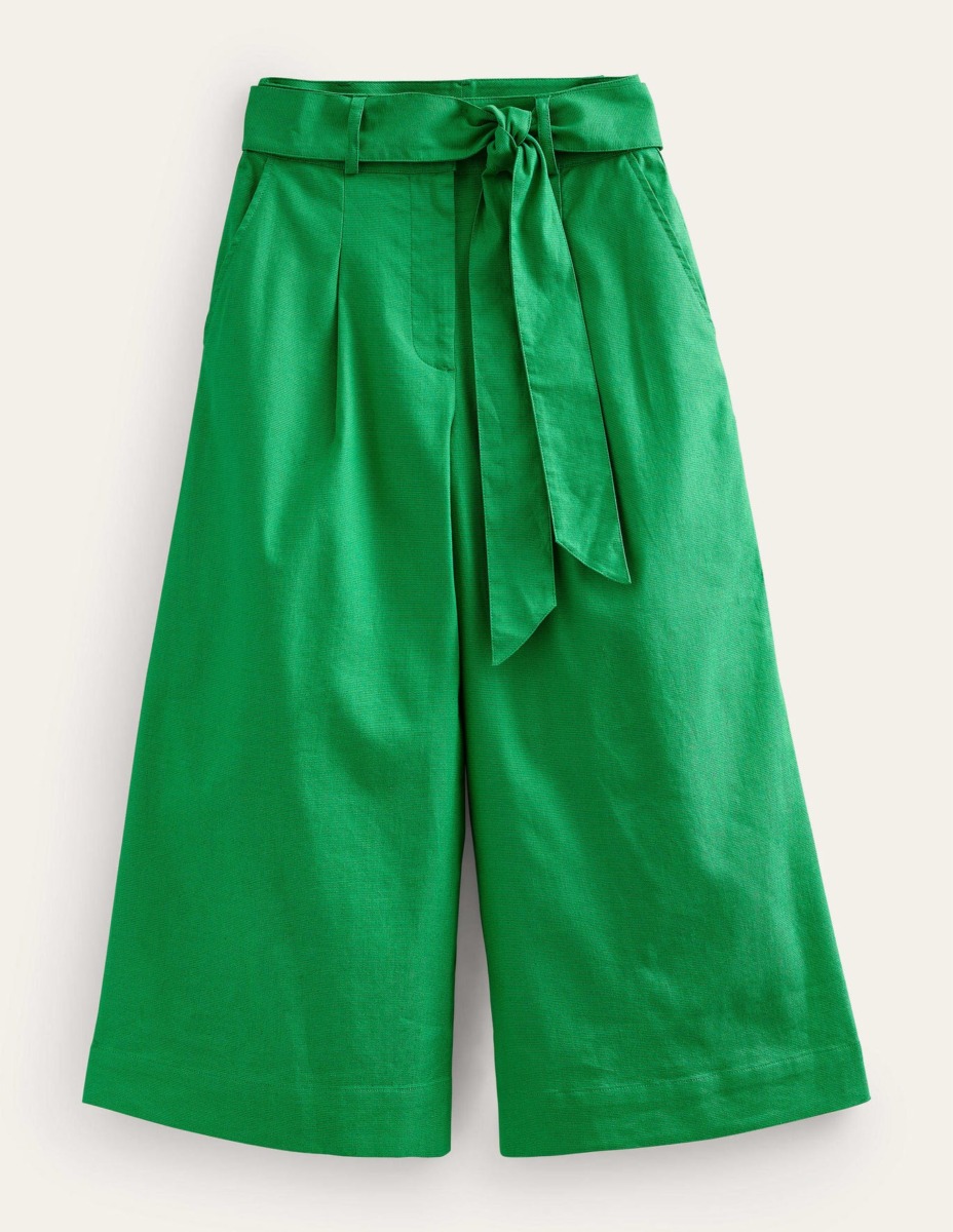 Wide Leg Trousers Green Women - Boden GOOFASH