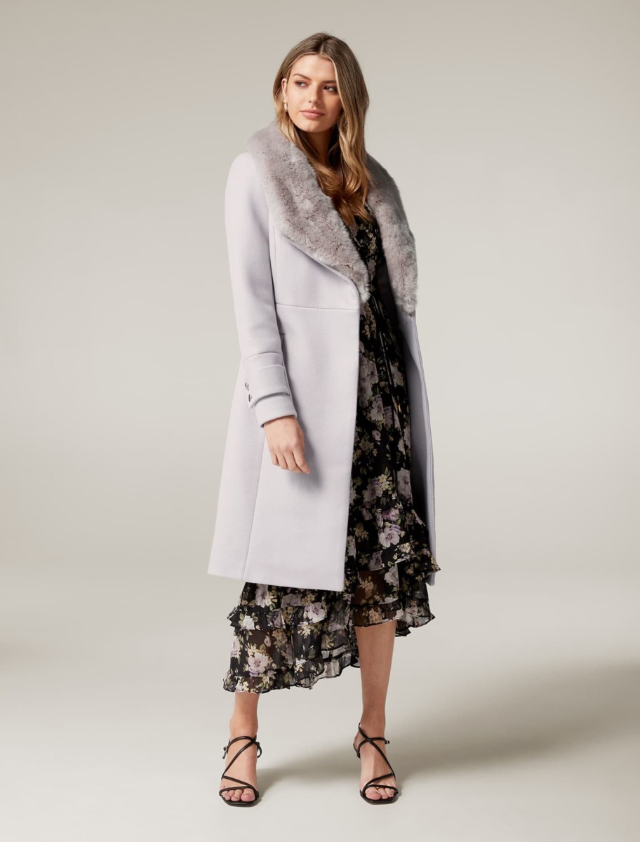 Woman Coat Grey from Ever New GOOFASH