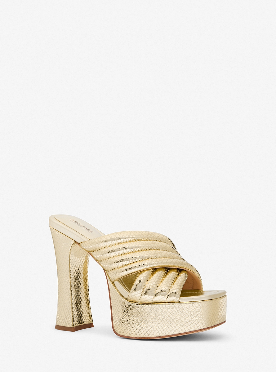 Woman Gold Platform Sandals Michael Kors GOOFASH