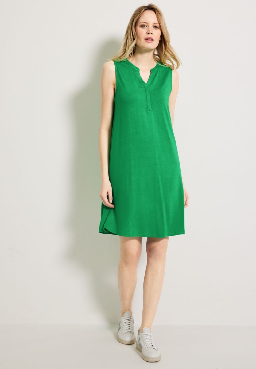 Woman Green Jersey Dress - Cecil Womens DRESSES GOOFASH