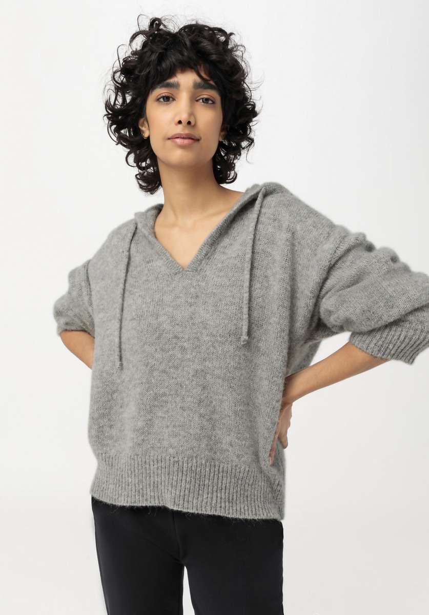 Woman Grey Sweater Hessnatur GOOFASH