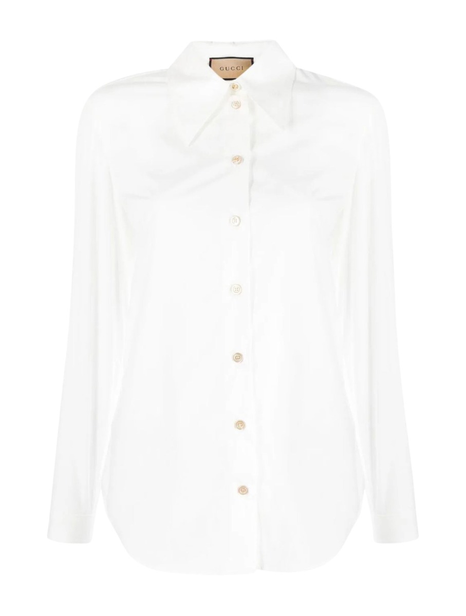 Woman Shirt in Ivory Gucci - Suitnegozi GOOFASH