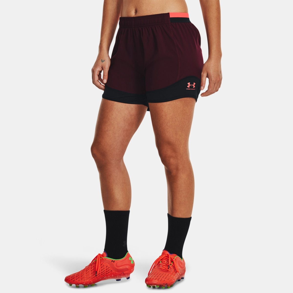 Woman Shorts Burgundy by Under Armour GOOFASH