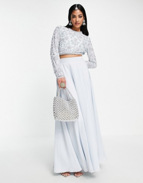 Woman Skirt in Blue by Asos GOOFASH