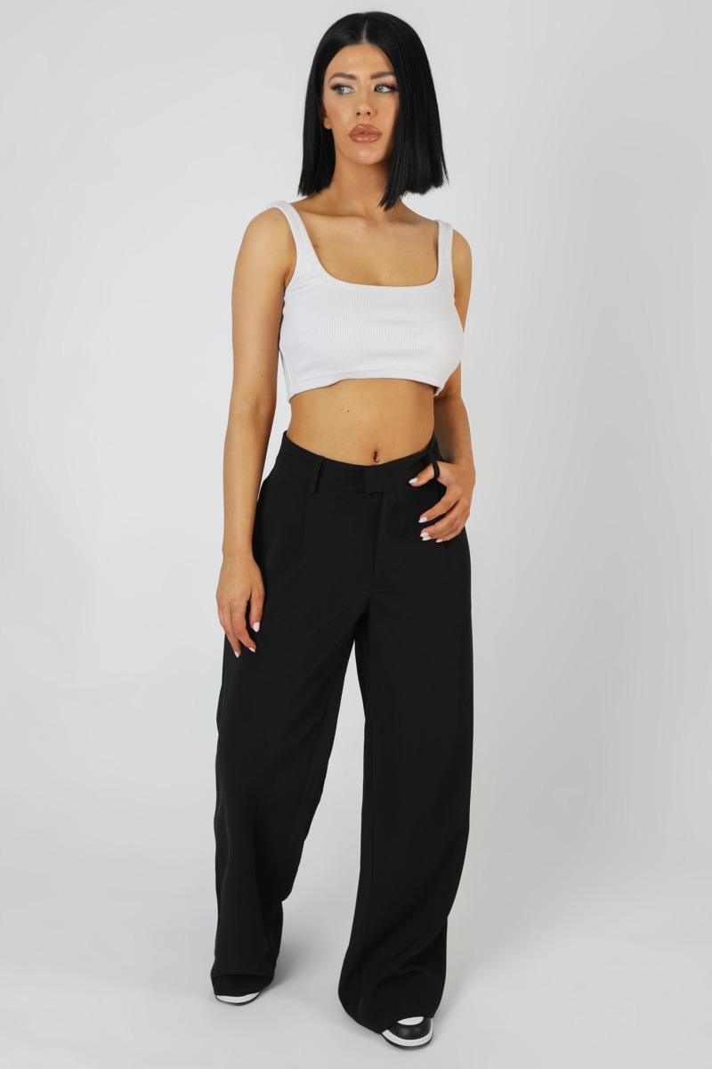 Woman Tailored Trousers Black by Public Desire GOOFASH