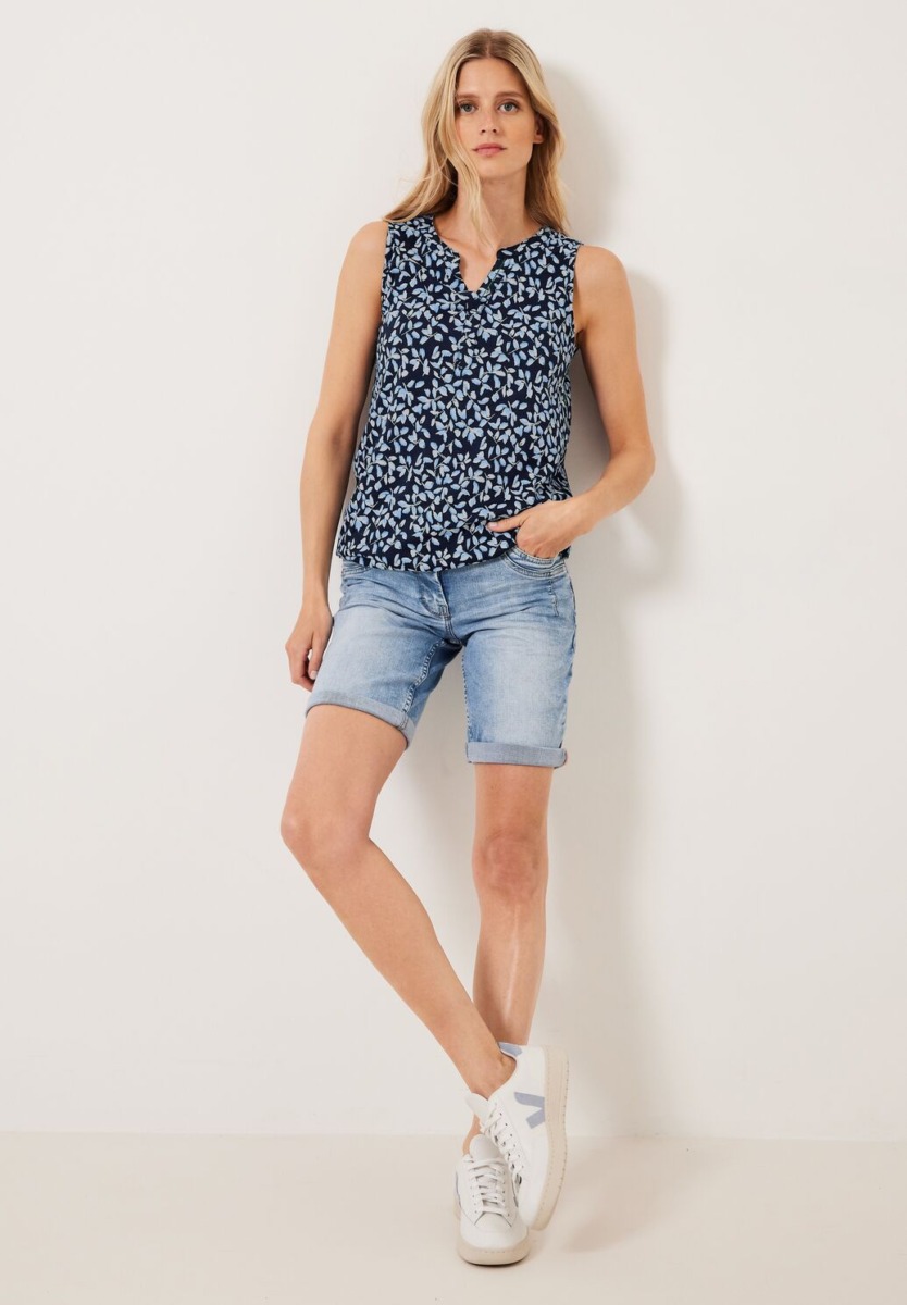 Woman Top in Blue Cecil Womens TOPS GOOFASH