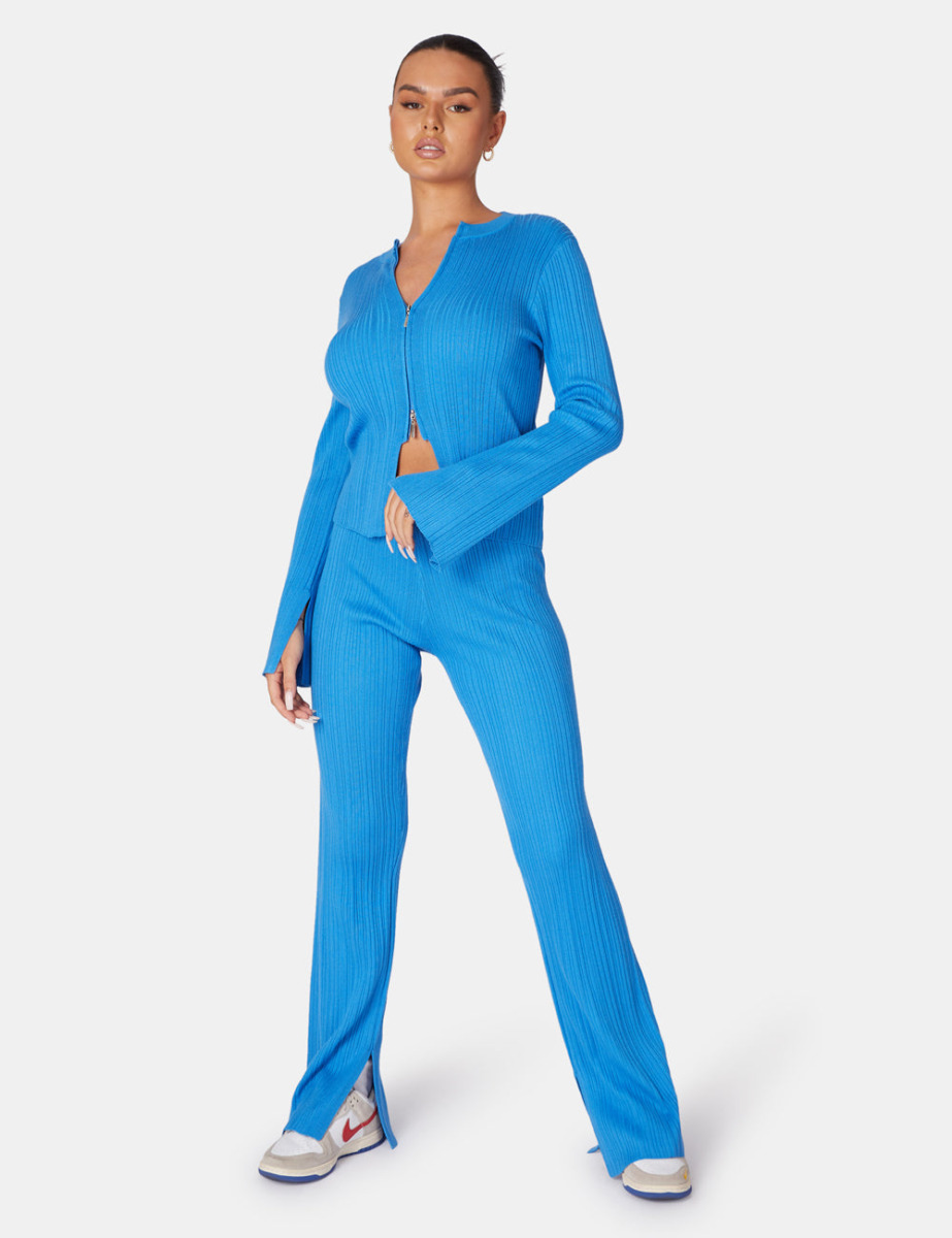 Woman Trousers in Blue at Public Desire GOOFASH