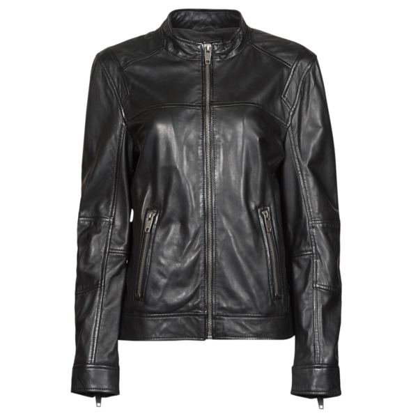 Women Black Leather Jacket Oakwood - Spartoo GOOFASH