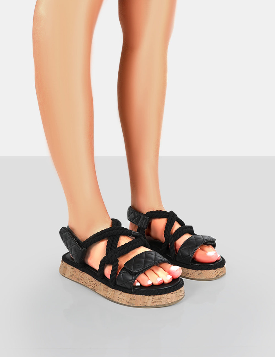 Women Black Sandals by Public Desire GOOFASH